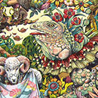 「Dragon」23cm×31cm 水彩紙(アルシュ)・水彩絵具・アクリルガッシュ・色鉛筆