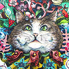 「Vivid imagination」12cm×8cm ミリペン・水彩絵具・色鉛筆