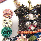 「三色団子のブローチ・バッグチャーム(熊)」