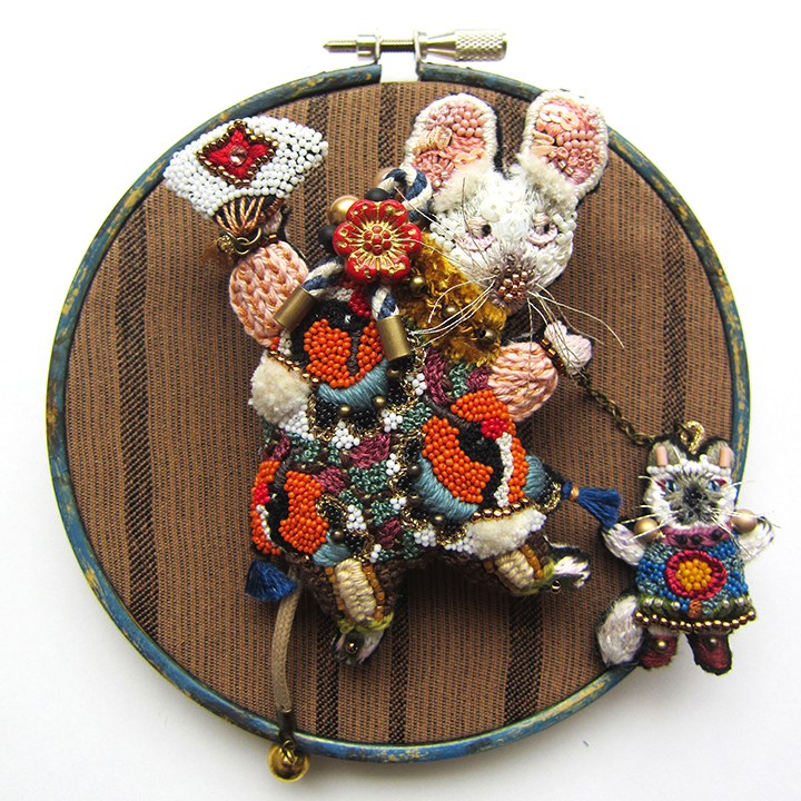 「鼠のブローチ・バッグチャーム」