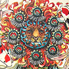 「Play with the sun」16.5cm×11.3cm ミリペン・水彩絵具・色鉛筆・アクリルガッシュ・アクリルインク