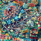 「tokitsu bookstore」F8 麻紙・水干絵具・岩絵具・アクリルガッシュ