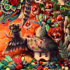 「夕景の揺籃歌」F4 麻紙・水干絵具・岩絵具・アクリルガッシュ